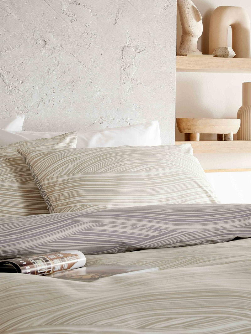 Vantona Grey/Natural Dunes Duvet Cover Set (British brand)