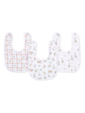aden + anais pink floral muslin baby snap bibs 3 pack - British product