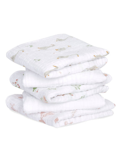 Next aden + anais Pink Essentials Country Floral 100% Cotton Muslin Squares 5 Pack- Buy online at McGrocer