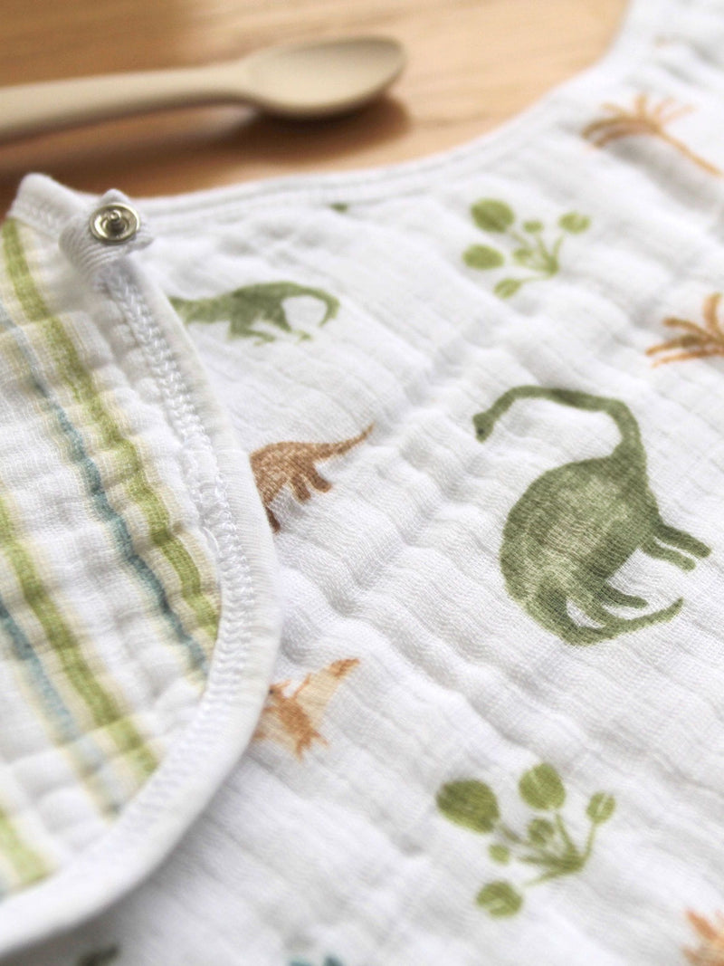 aden + anais baby burpy bib green essentials dino jungle 57cm (British brand)