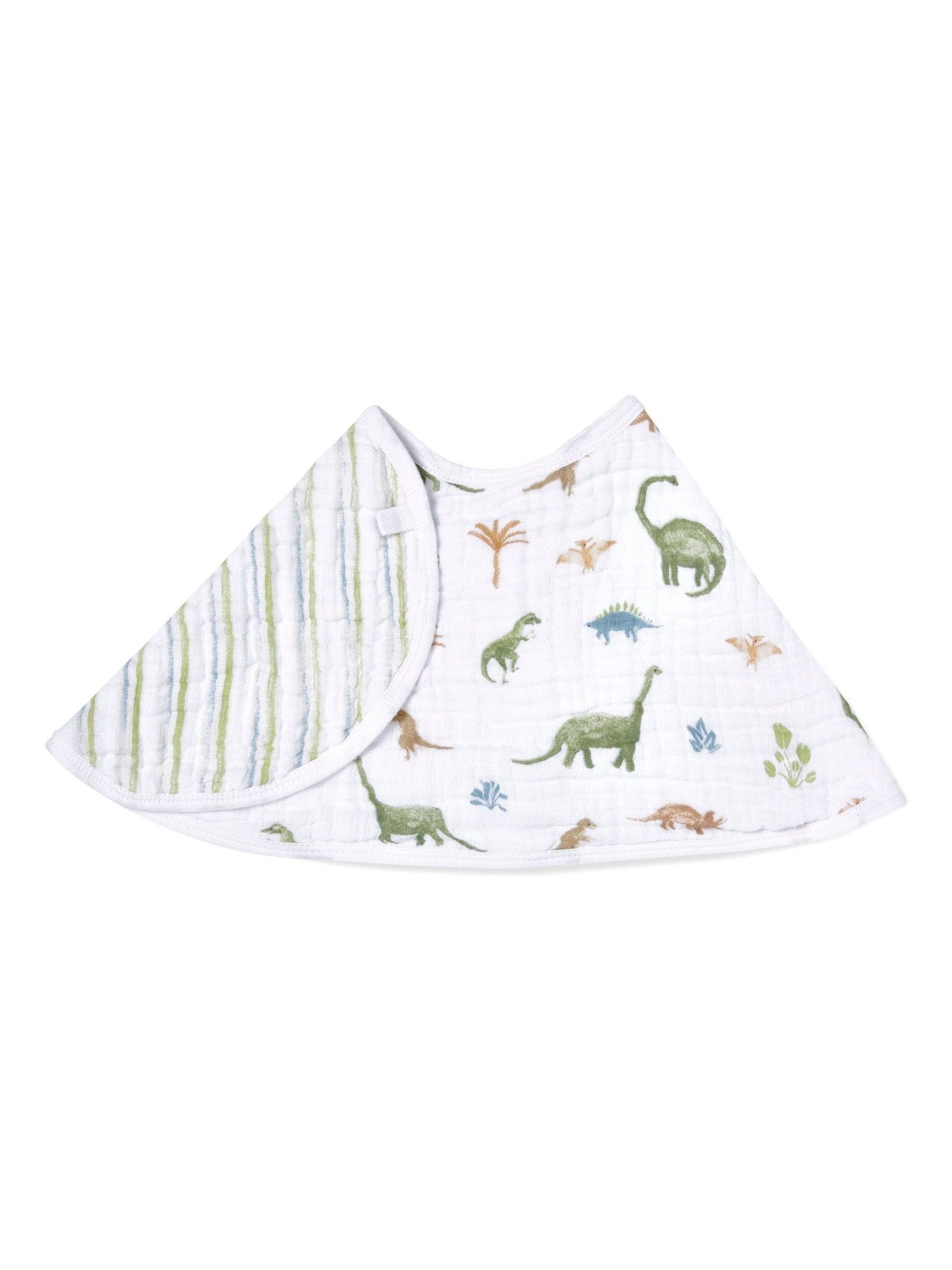aden + anais baby burpy bib green essentials dino jungle 57cm (British brand)