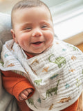 aden + anais baby burpy bib green essentials dino jungle 57cm (British brand)