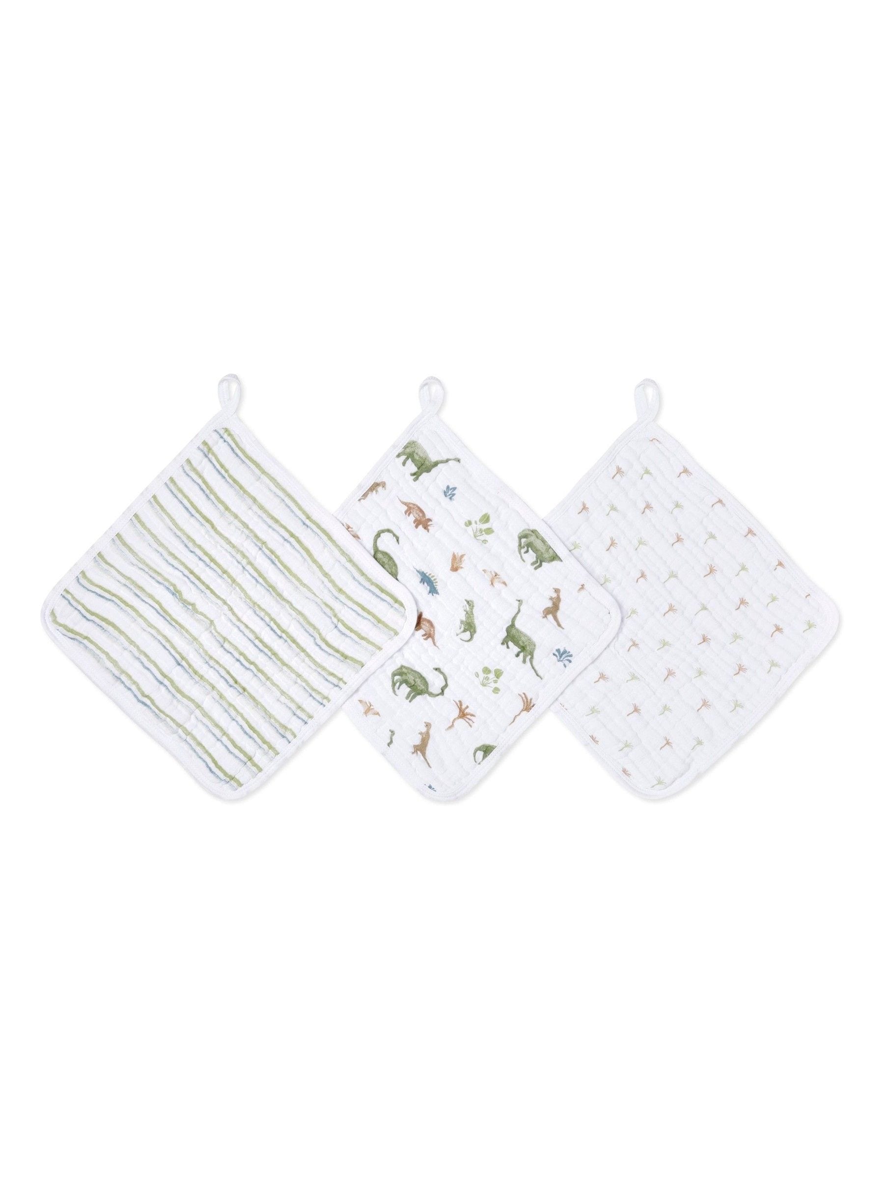 aden + anais washcloth set Dino Jungle 3 pack - British product
