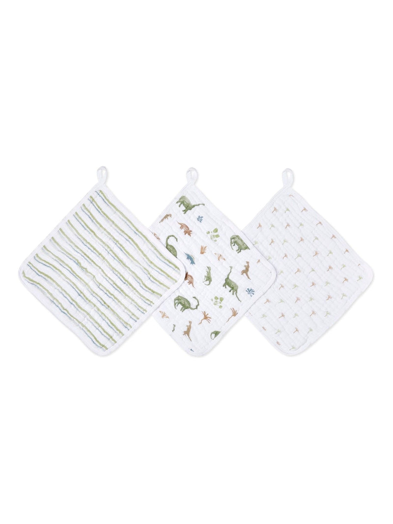 aden + anais washcloth set Dino Jungle 3 pack - British product