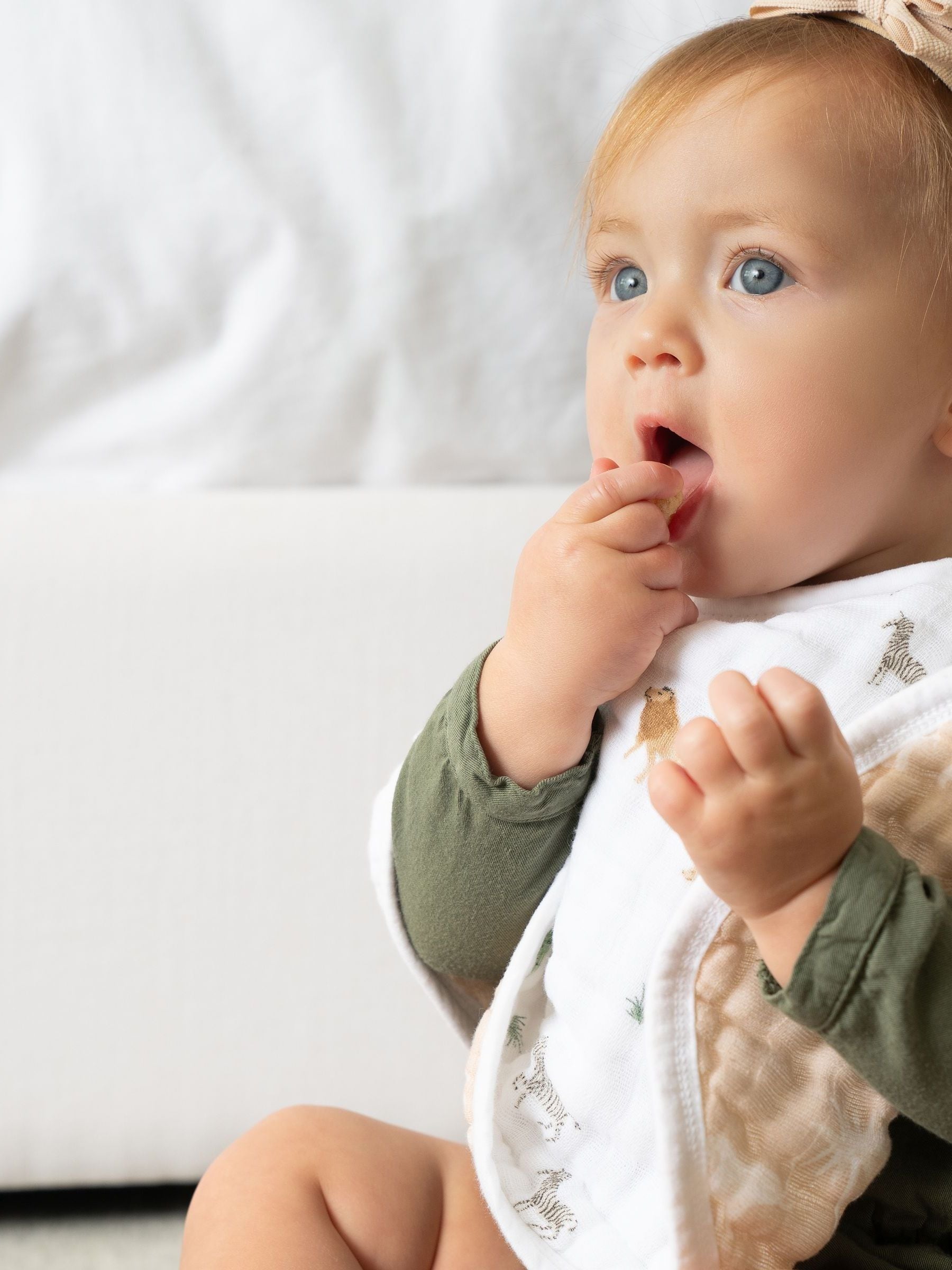 aden + anais white cotton muslin burpy bibs 2 pack (British brand)
