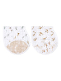 aden + anais white cotton muslin burpy bibs 2 pack (British brand)