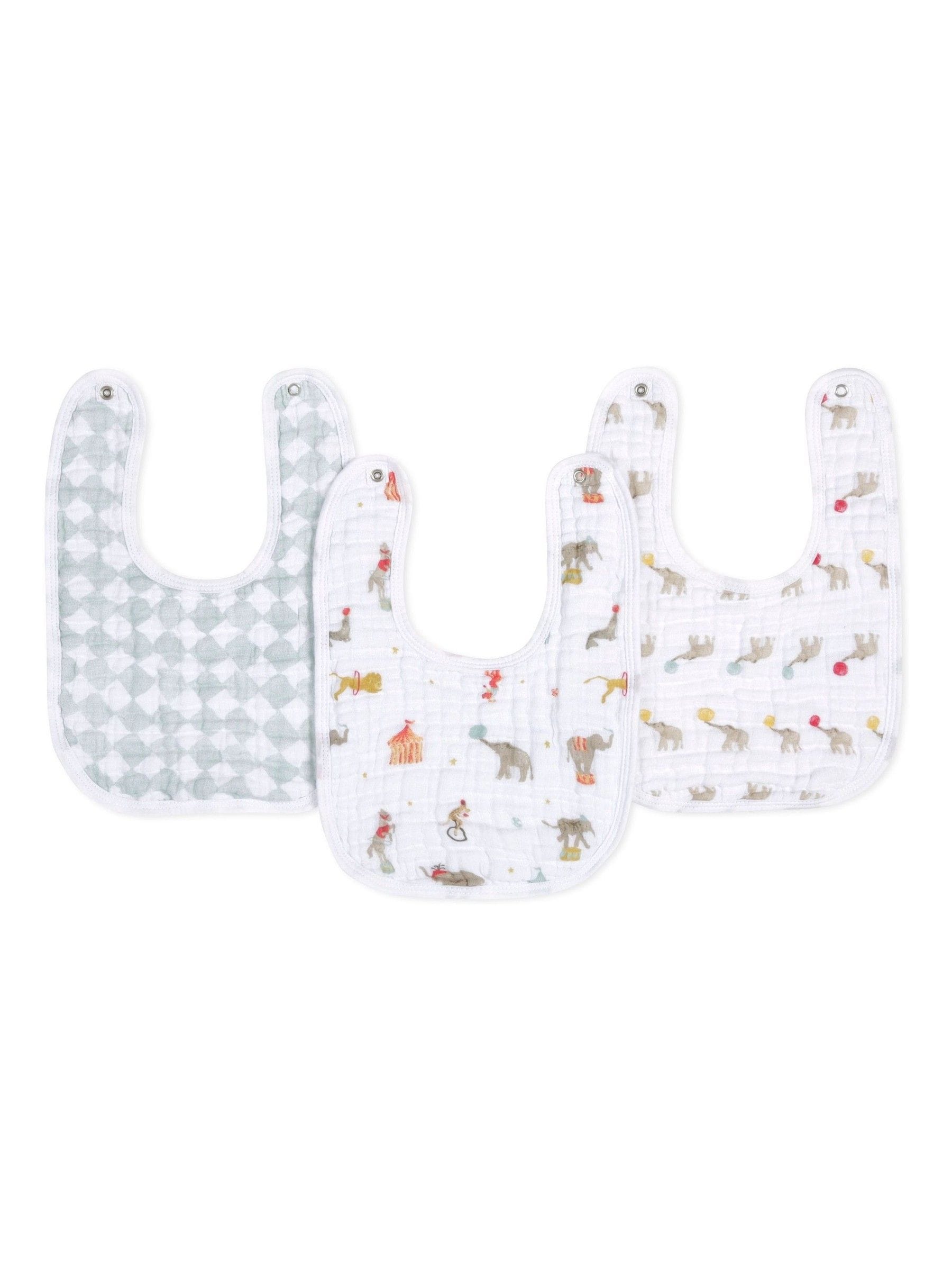 Aden + Anais elephant circus baby bibs 3 pack - British product