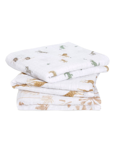 Next aden + anais White Muslin Safari Dream Squares 3 Pack- Buy online at McGrocer