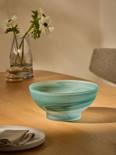 Next Made.com Blue Alysa Swirl Fruit Bowl- Buy online at McGrocer