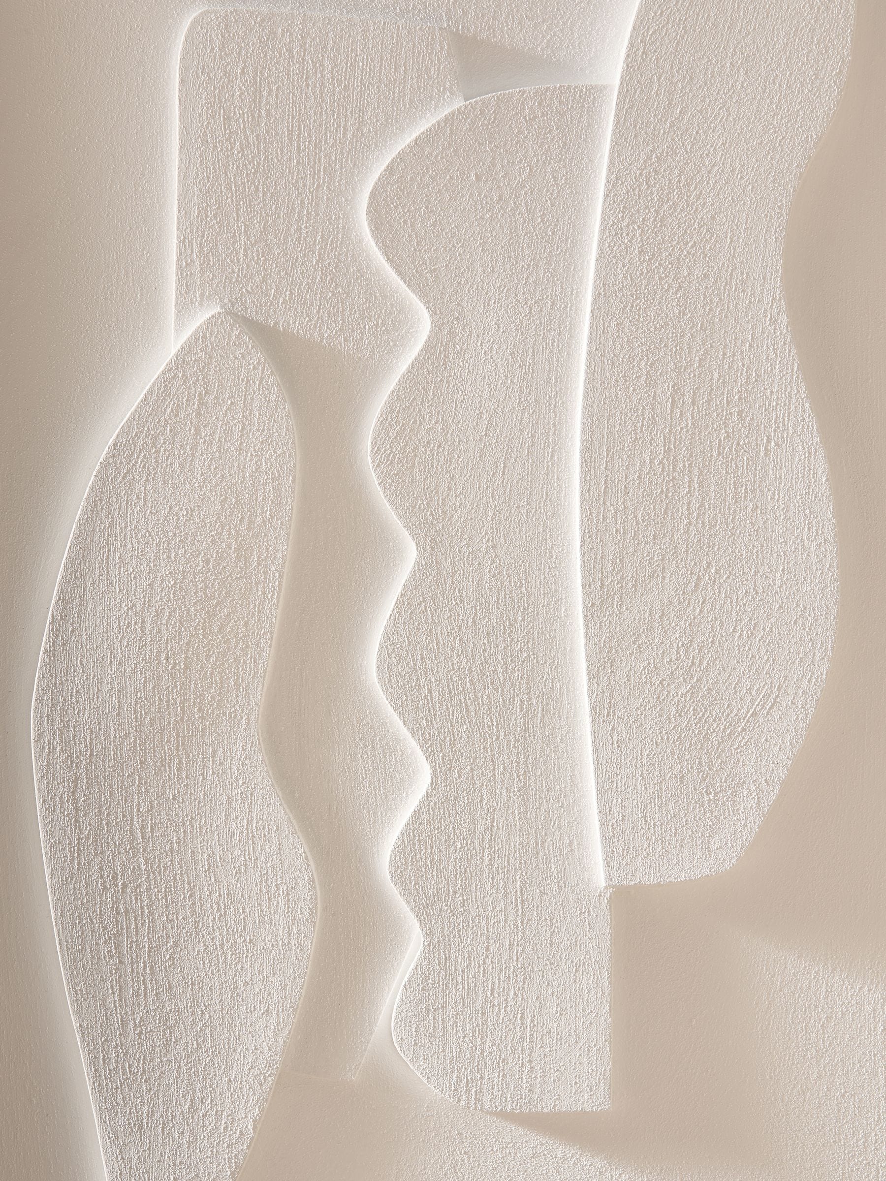 MADE.COM White Dixie sculptural wall art 70x50x4cm, imported from the UK
