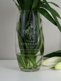 PMC personalisable February birth flower bullet vase - British product