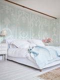 Shabby Chic Blue Panel Francaise mural 4M, UK version