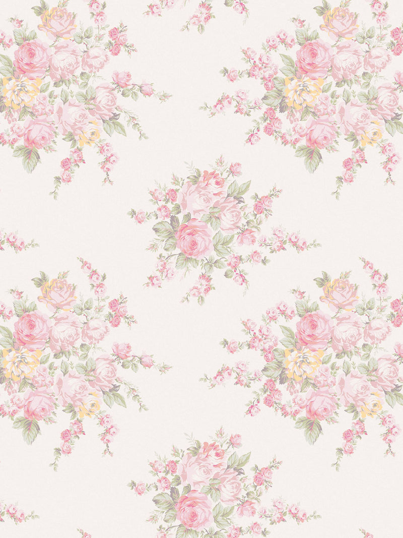 Shabby Chic Rose Blossom wallpaper 10M roll, UK version