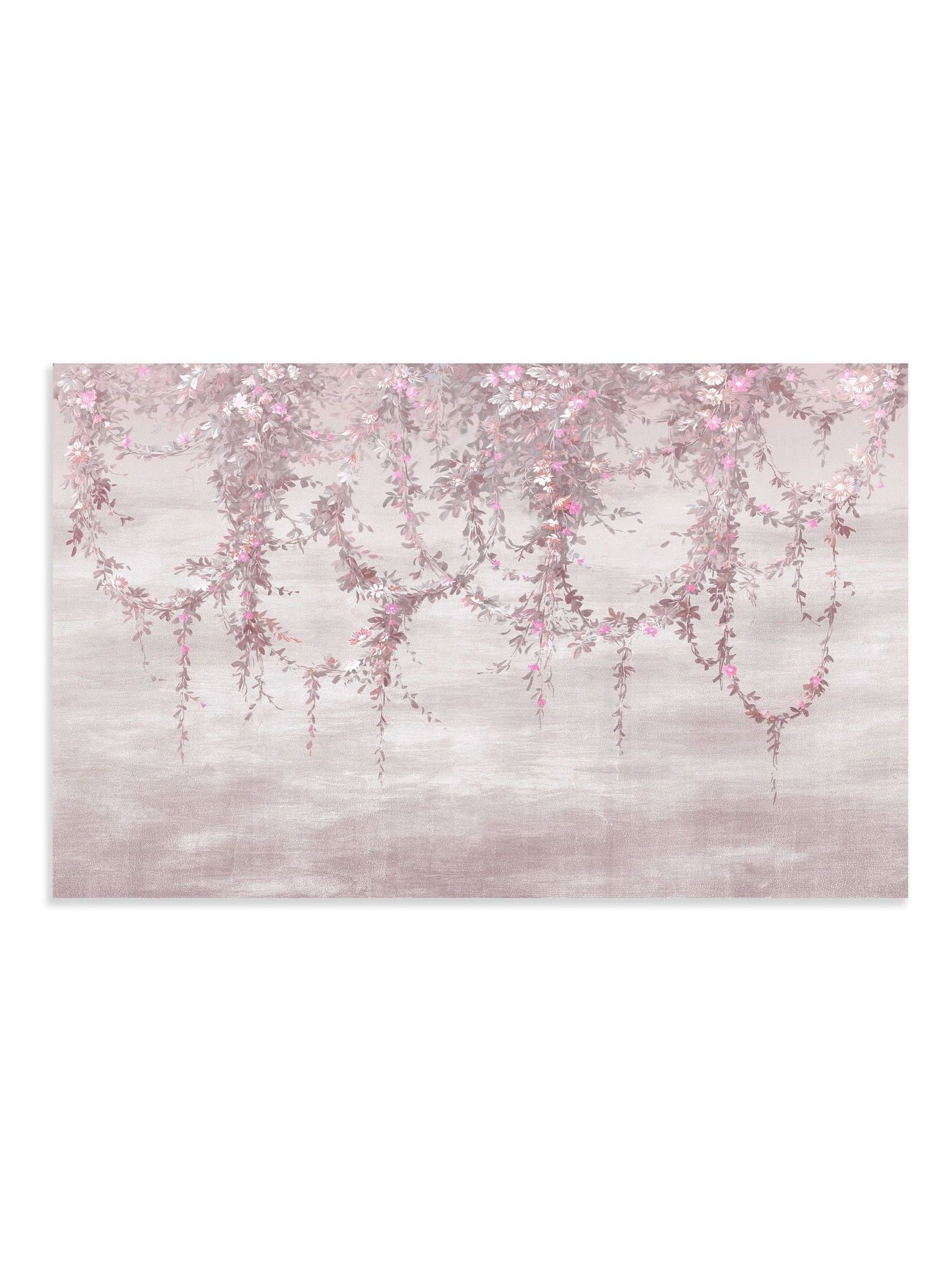 Shabby Chic pink hanging garden mural 4M, imported from the UK