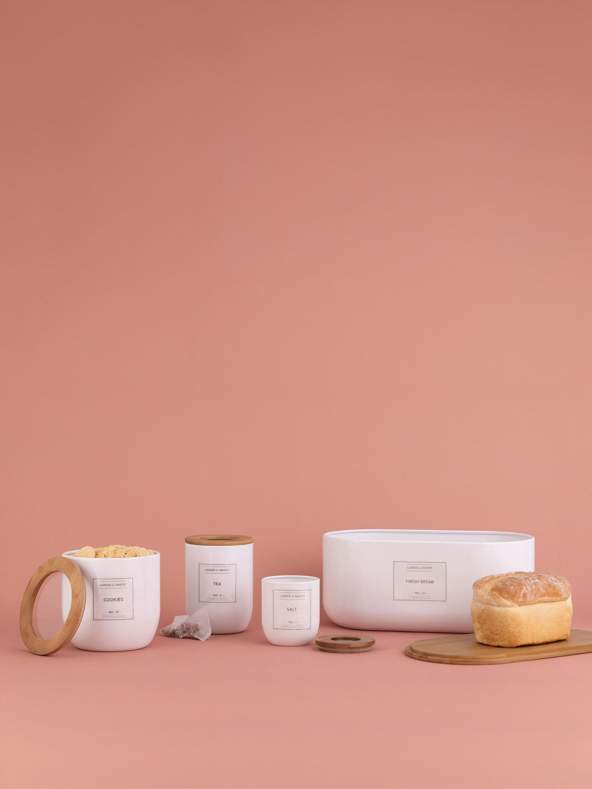 Typhoon White Eden Full Storage Cannister Set with Bread Bin