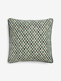 MADE.COM green Desi Geo check cushion 45cm (British brand)