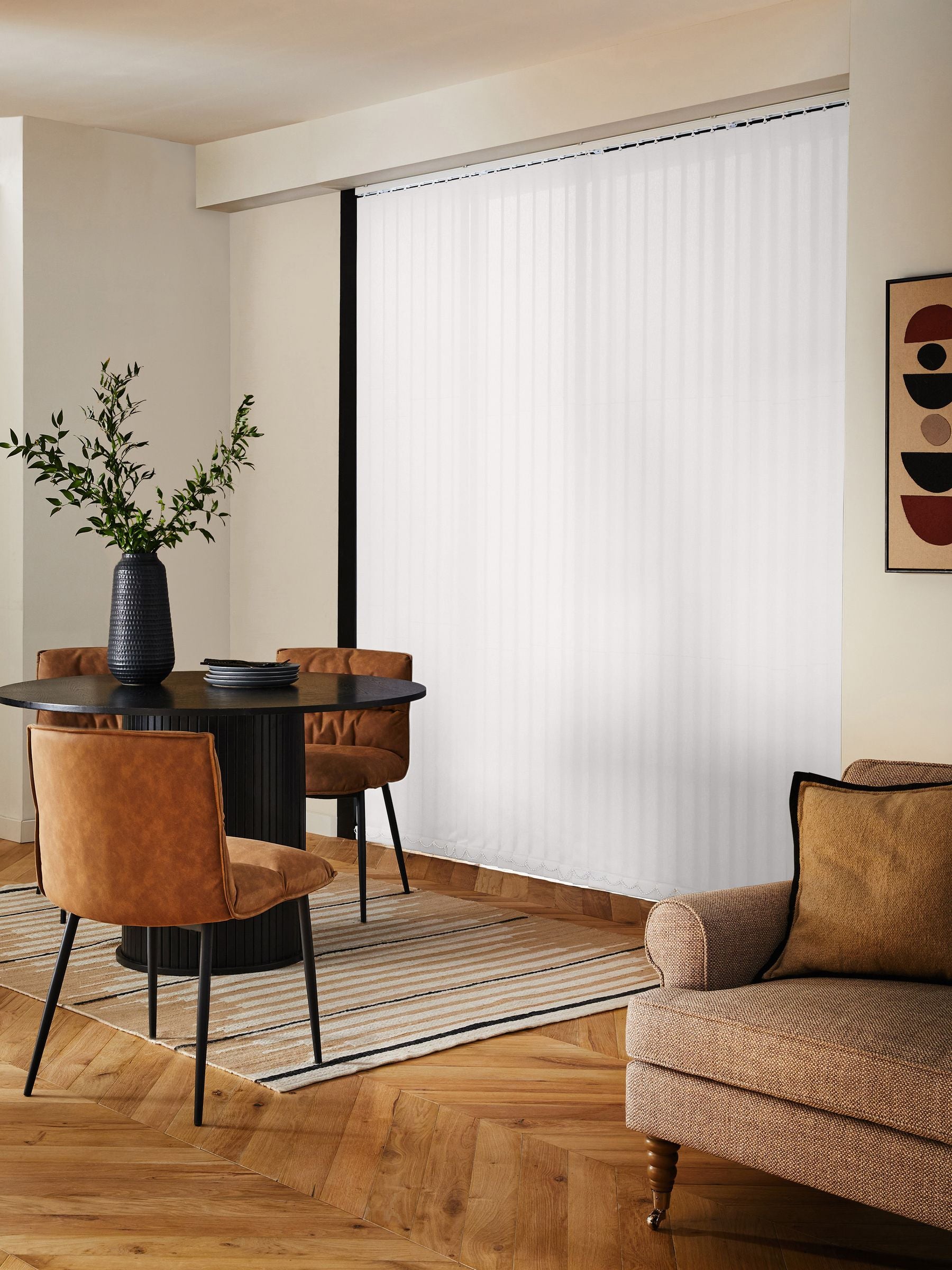 Fiskar white vertical blinds made to measure (British brand)