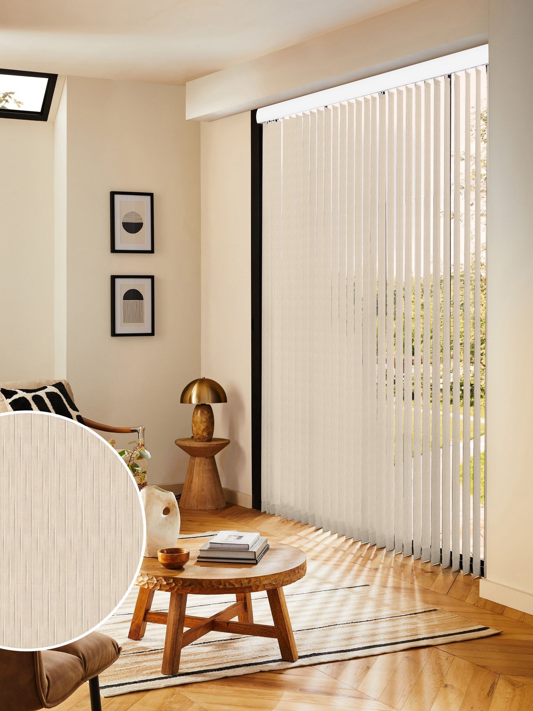 Rak made to measure cream vertical blinds - British product