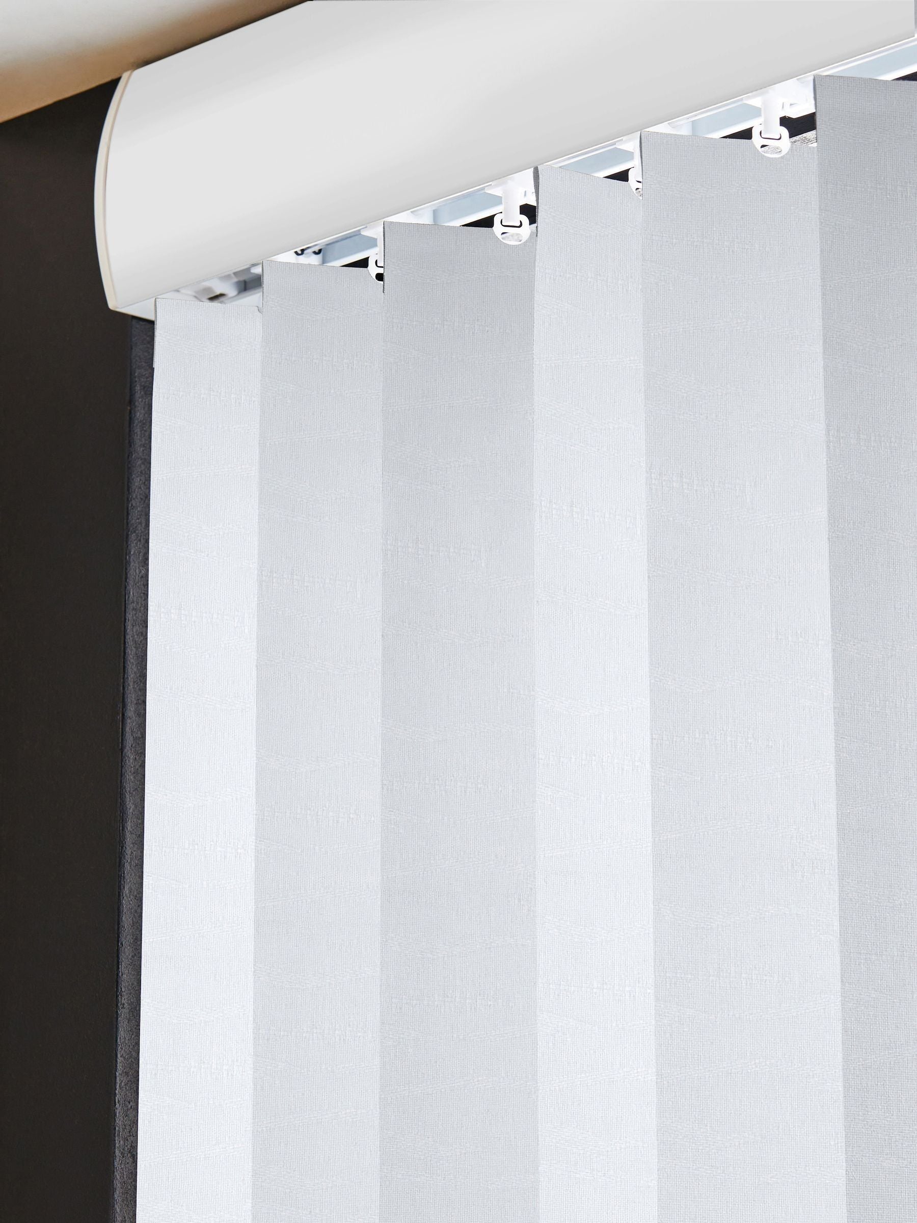Amori white vertical blinds made to measure (British brand)