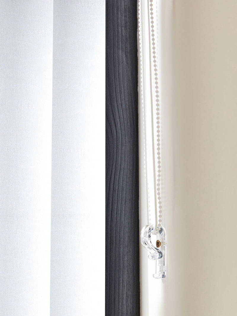 Amori white vertical blinds made to measure (British brand)