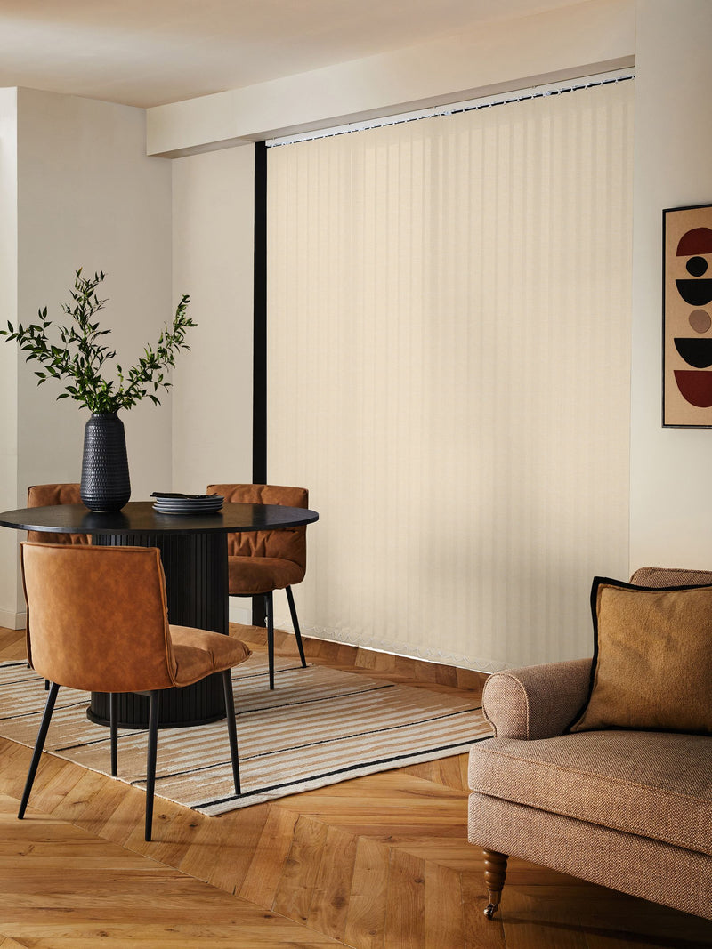 Vodnar cream vertical blinds made to measure - British product