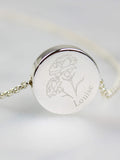 PMC personalised January birth flower necklace - British product