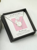 PMC personalised January birth flower necklace - British product