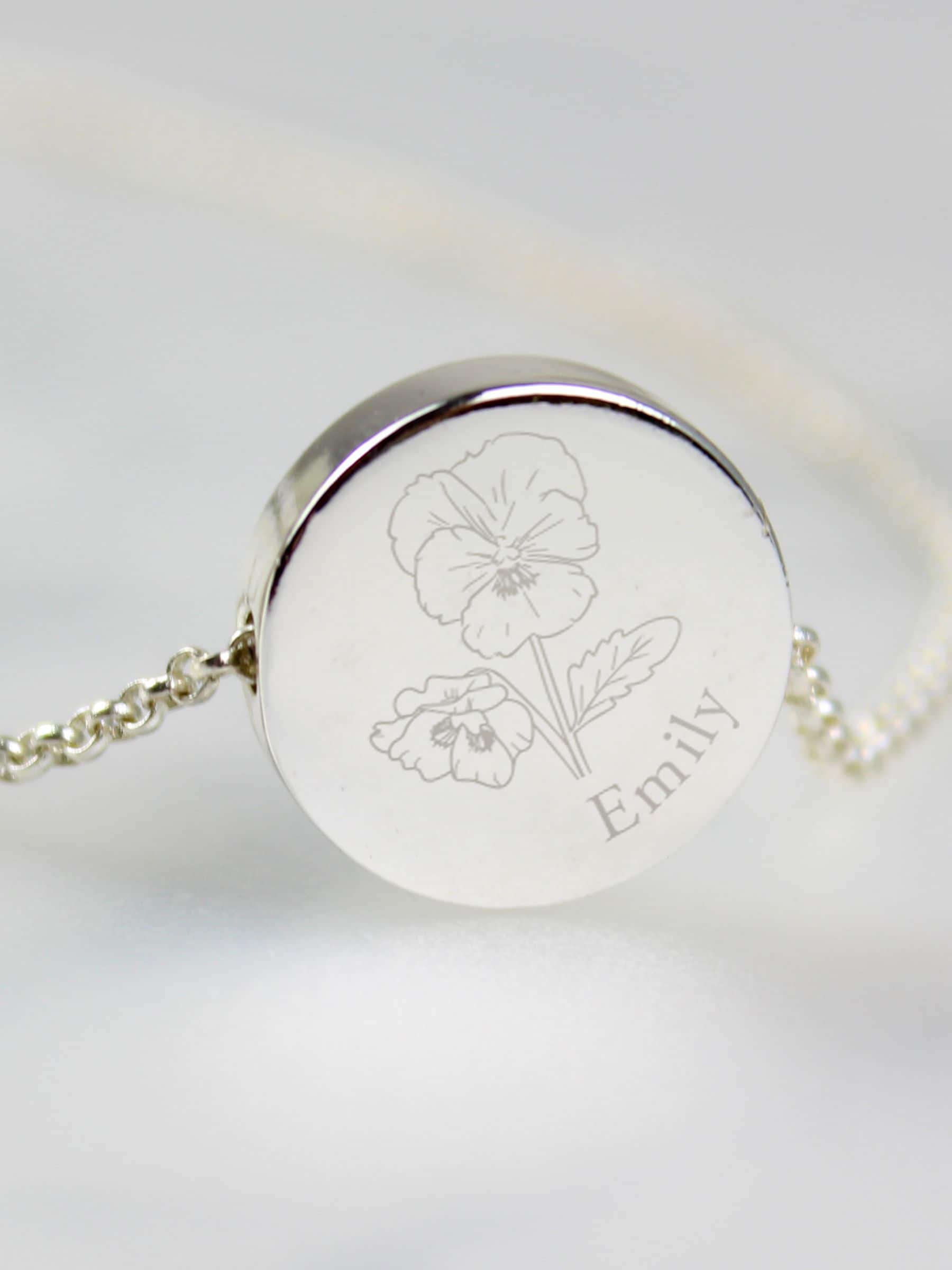 PMC February birth flower necklace 19.5 inches, imported from the UK