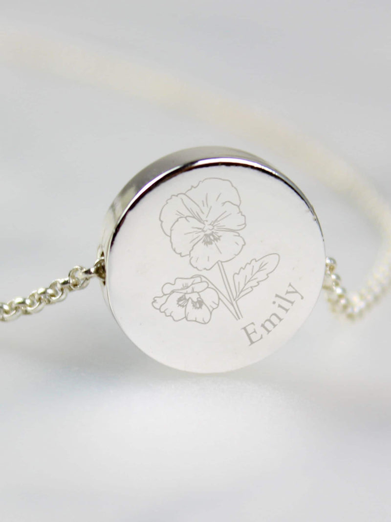 PMC February birth flower necklace 19.5 inches, imported from the UK