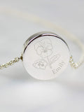 PMC February birth flower necklace 19.5 inches, imported from the UK