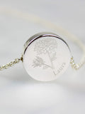 PMC November birth flower necklace personalisable, imported from the UK