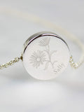 PMC personalised September birth flower necklace, UK version