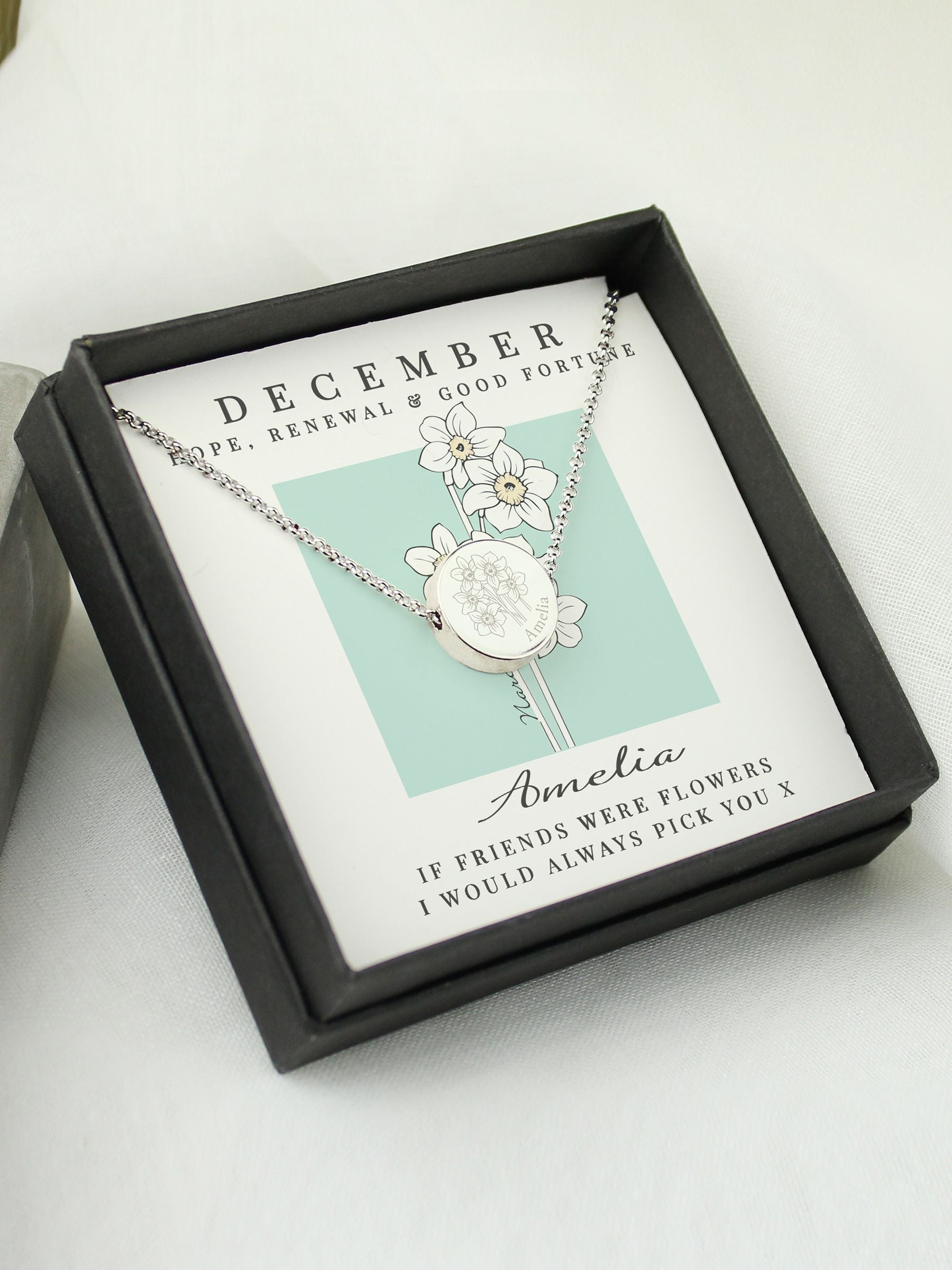 PMC December birth flower necklace 19.5 inches (British brand)