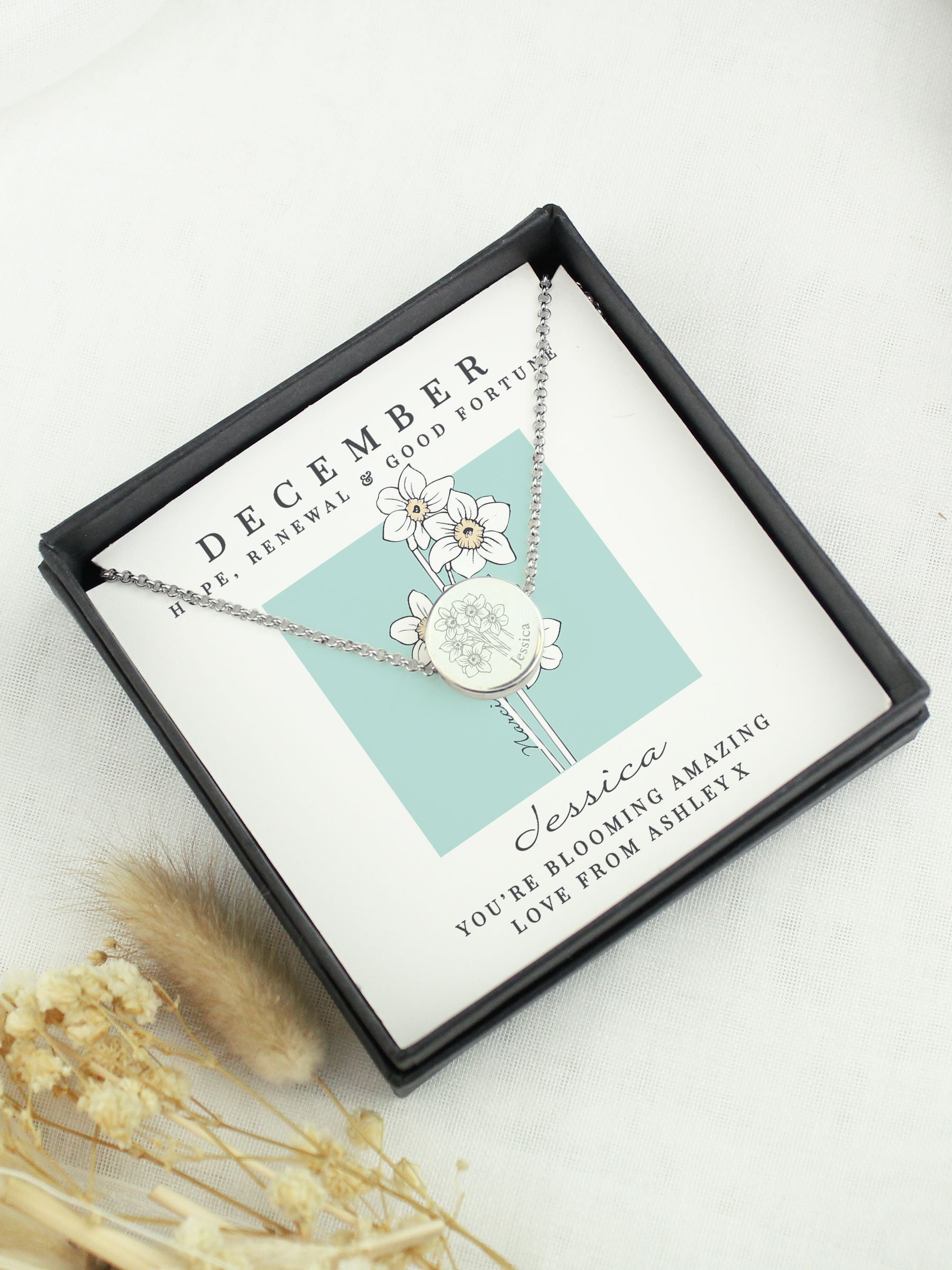 PMC December birth flower necklace 19.5 inches (British brand)