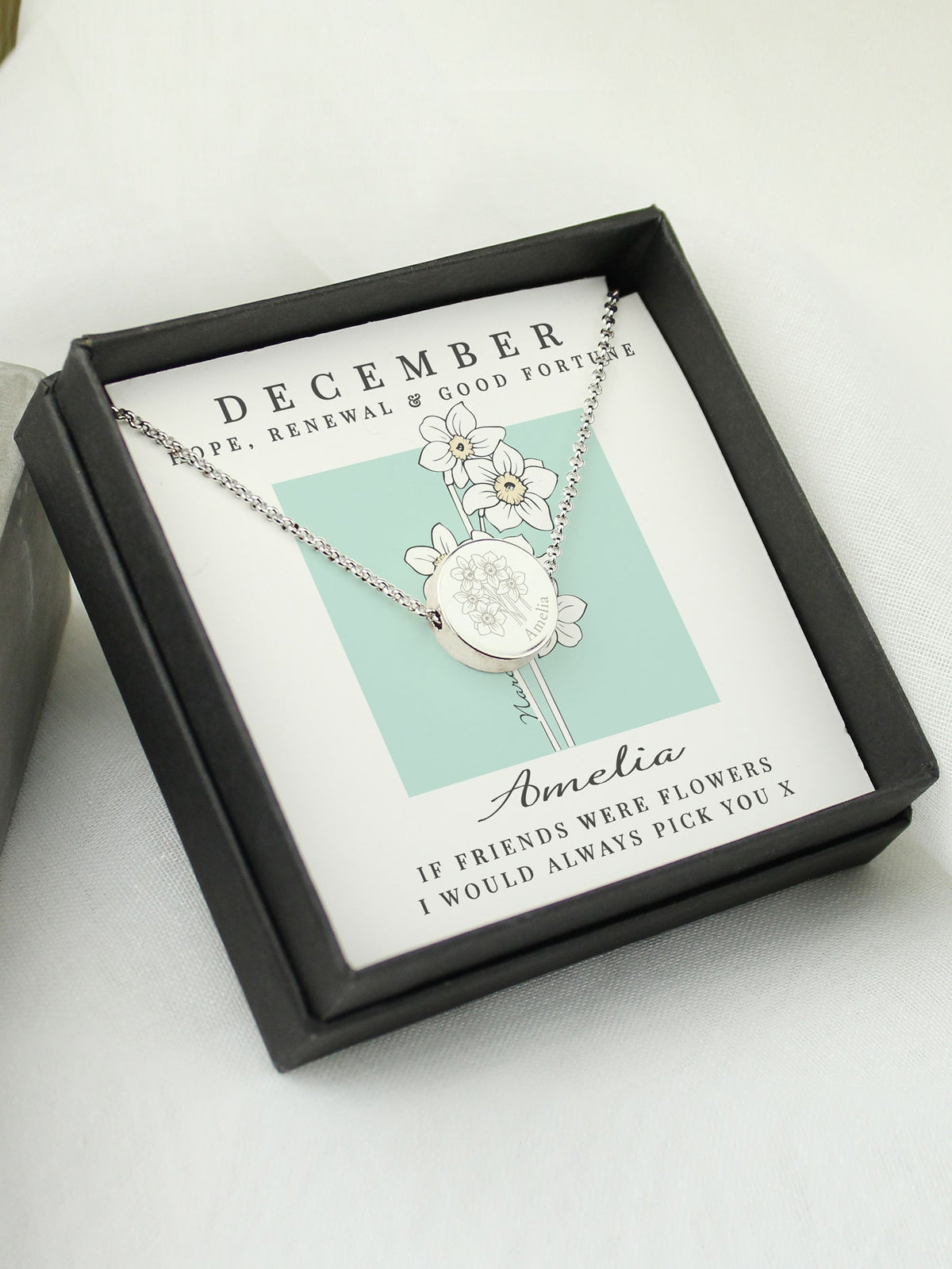 PMC December birth flower necklace 19.5 inches (British brand)