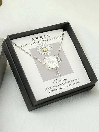 Next PMC Personalised April Birth Flower Necklace and Gift Box 19.5 Inches- Buy online at McGrocer