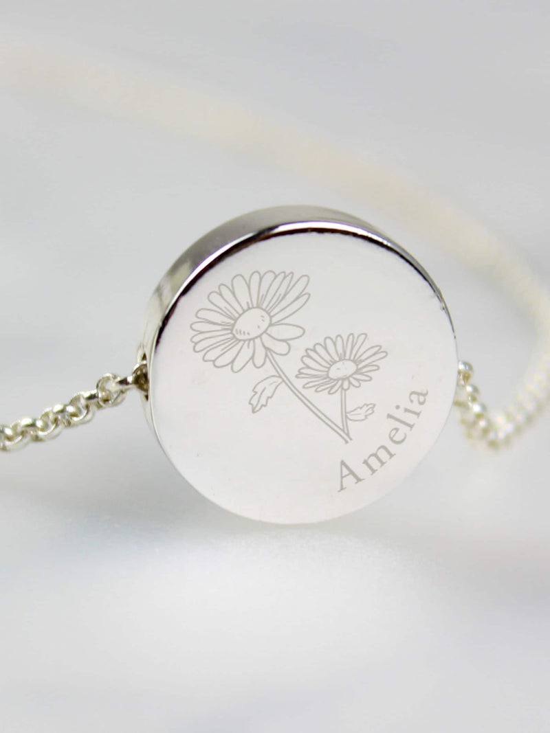 PMC personalised April birth flower necklace 19.5 inches (British brand)