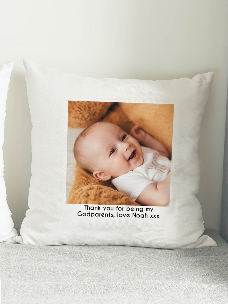 PMC personalised photo cushion 245x245mm with custom image - British product