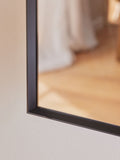 Black metal arched wall mirror 90cm x 110cm - British product