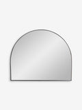 Black metal arched wall mirror 90cm x 110cm - British product