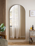 Arch Full Length Wall Mirror with Gold Metal Frame - Home Décor - 171cm x 75.5cm