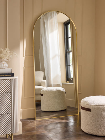 Next Arch Full Length Wall Mirror with Gold Metal Frame - Home Décor - 171cm x 75.5cm- Buy online at McGrocer