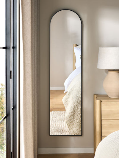 Next Black Metal Frame Slim Arch Full Length Wall Mirror 161cm x 41cm- Buy online at McGrocer