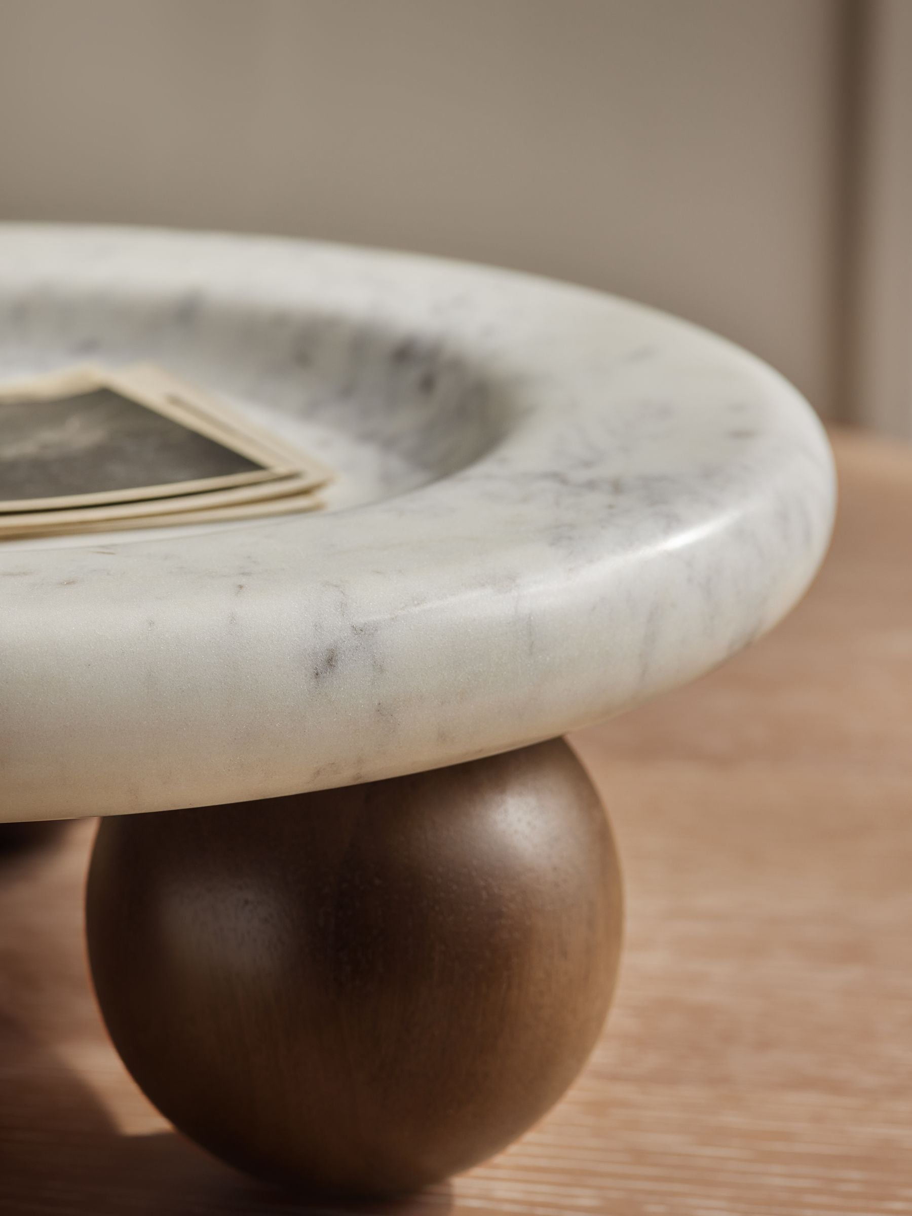 White N. Premium Marble Footed Bowl