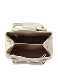 Jones Bootmaker Cream Whimsy Leather Top Handle Tote Bag
