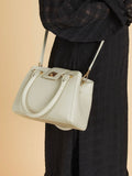 Jones Bootmaker Cream Whimsy Leather Top Handle Tote Bag