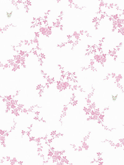 Next Shabby Chic by Rachel Ashwell Pink Butterflies Wallpaper Sample A4- Buy online at McGrocer