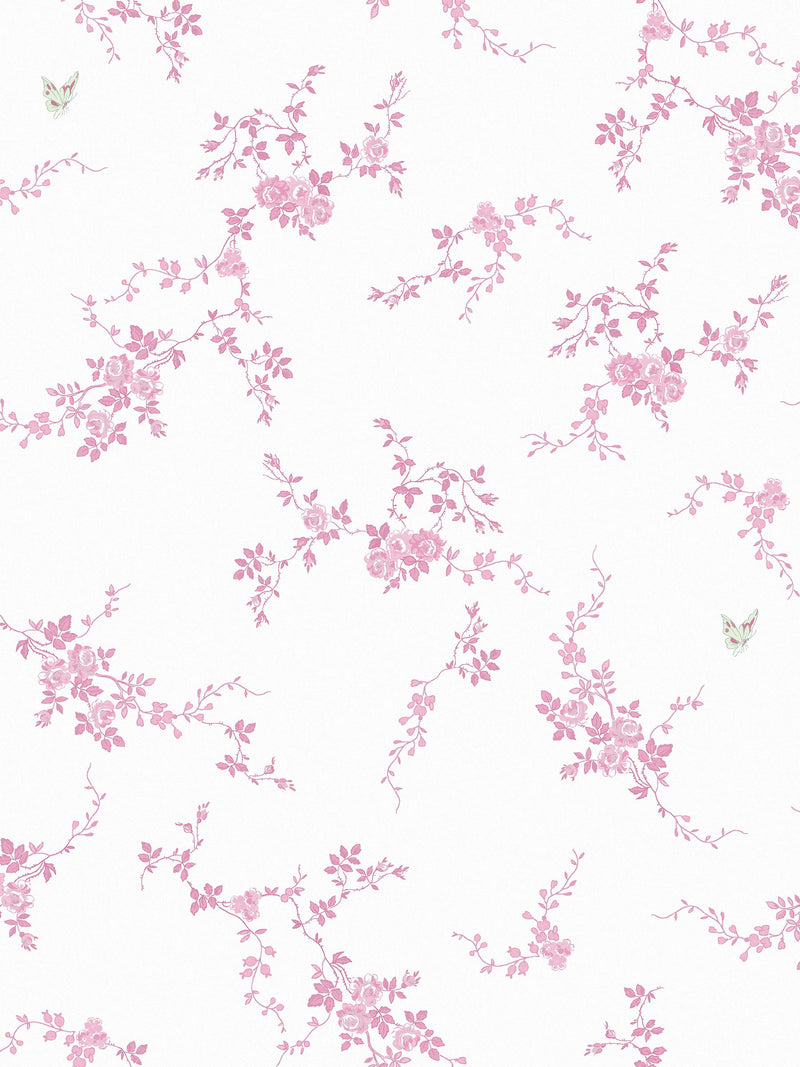 Shabby Chic by Rachel Ashwell Pink Butterflies wallpaper sample A4, UK version