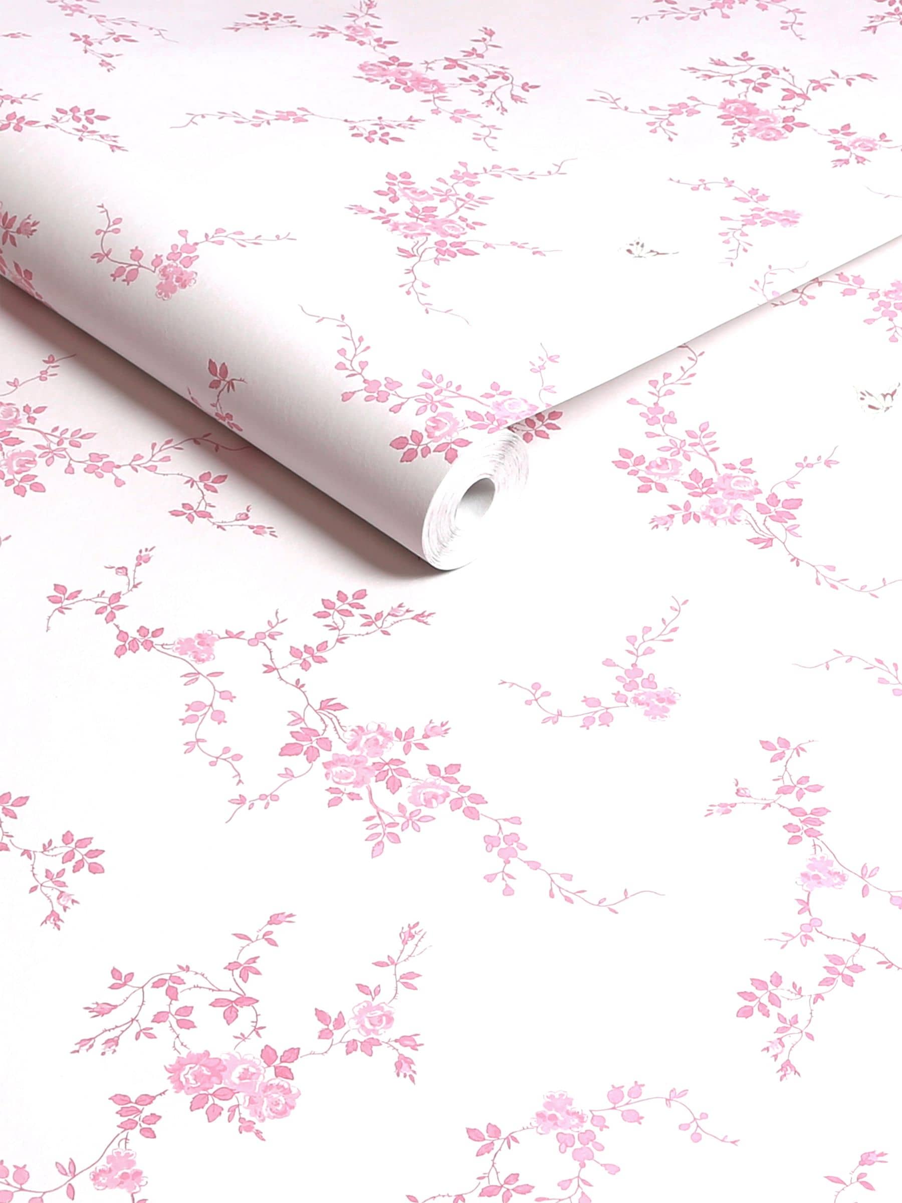 Shabby Chic by Rachel Ashwell Pink Butterflies wallpaper sample A4, UK version