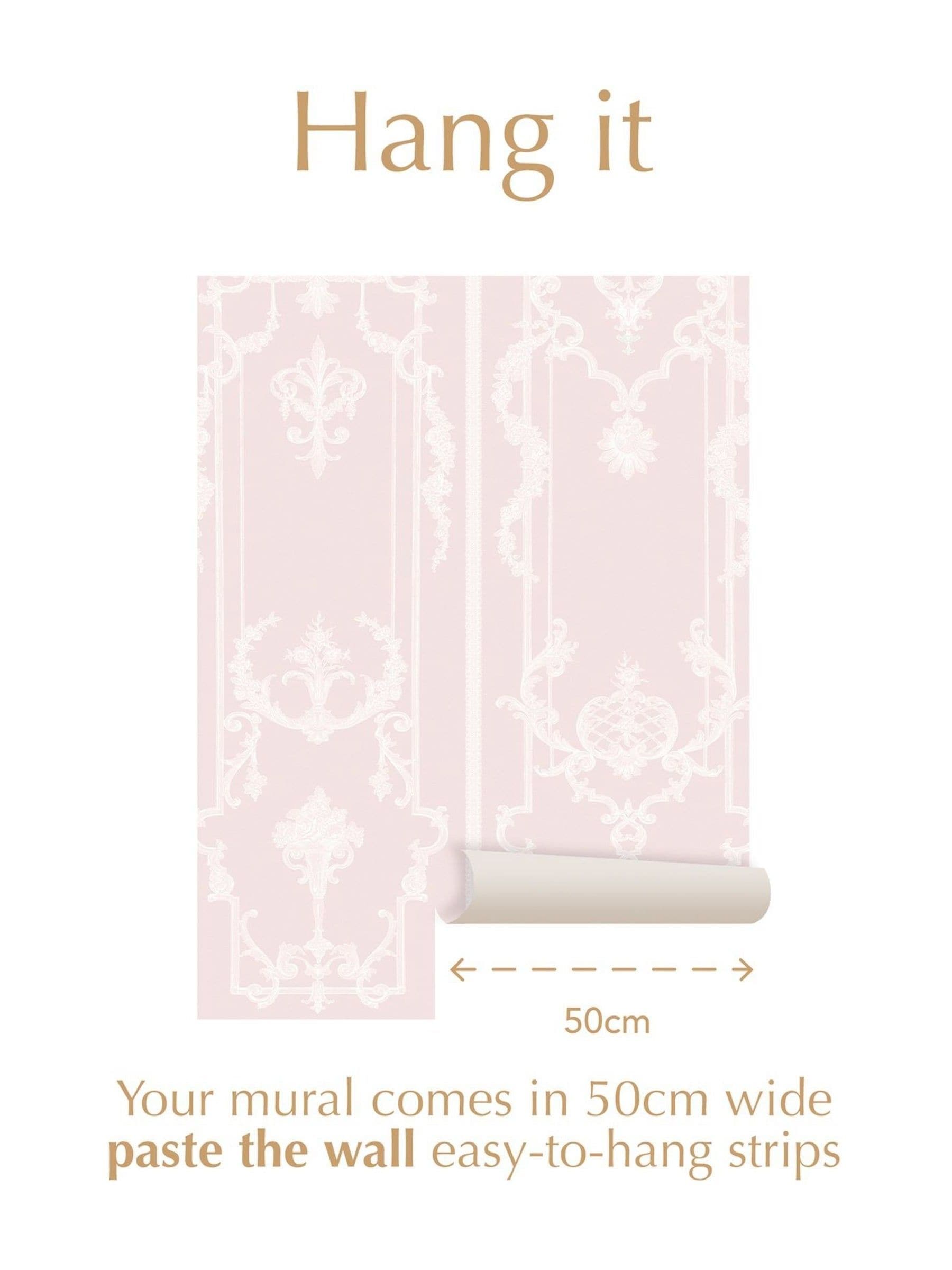 Shabby Chic by Rachel Ashwell pink panel Francaise mural sample A4 (British brand)